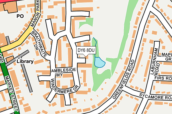 DY6 8DU map - OS OpenMap – Local (Ordnance Survey)
