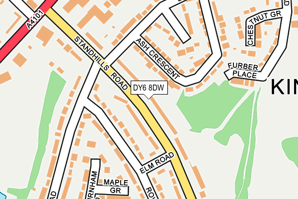 DY6 8DW map - OS OpenMap – Local (Ordnance Survey)