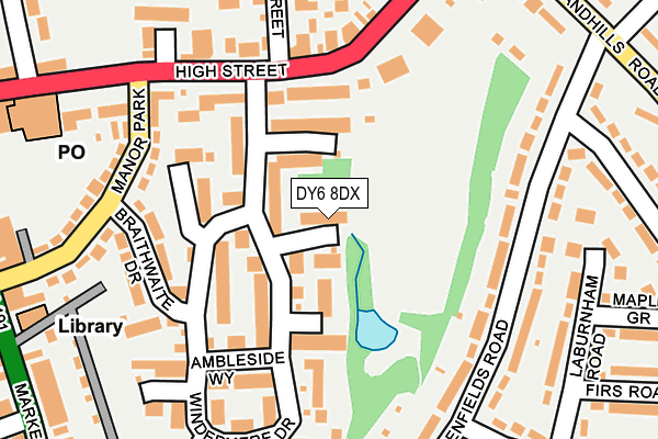 DY6 8DX map - OS OpenMap – Local (Ordnance Survey)