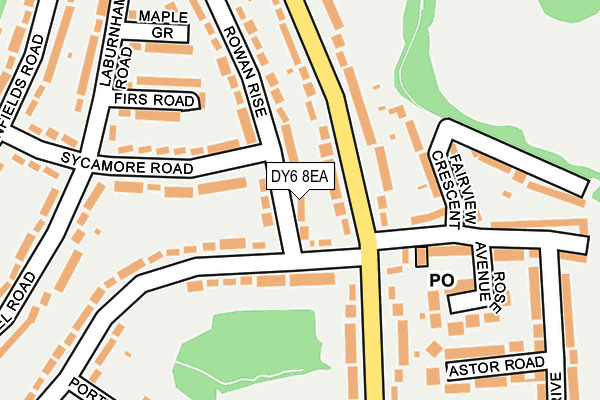 DY6 8EA map - OS OpenMap – Local (Ordnance Survey)