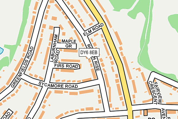 DY6 8EB map - OS OpenMap – Local (Ordnance Survey)