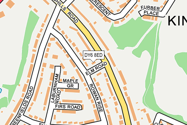 DY6 8ED map - OS OpenMap – Local (Ordnance Survey)