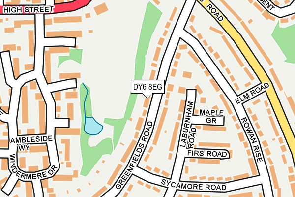 DY6 8EG map - OS OpenMap – Local (Ordnance Survey)