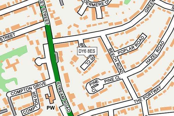 DY6 8ES map - OS OpenMap – Local (Ordnance Survey)