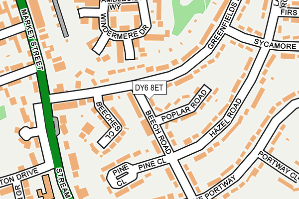 DY6 8ET map - OS OpenMap – Local (Ordnance Survey)
