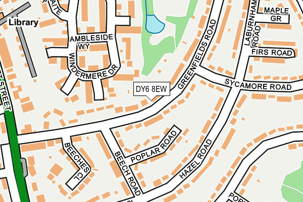 DY6 8EW map - OS OpenMap – Local (Ordnance Survey)
