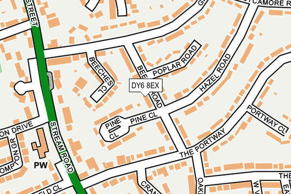 DY6 8EX map - OS OpenMap – Local (Ordnance Survey)