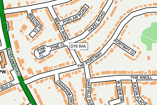 DY6 8HA map - OS OpenMap – Local (Ordnance Survey)