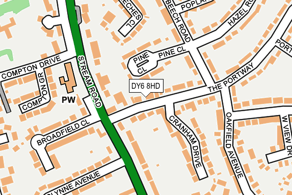 DY6 8HD map - OS OpenMap – Local (Ordnance Survey)