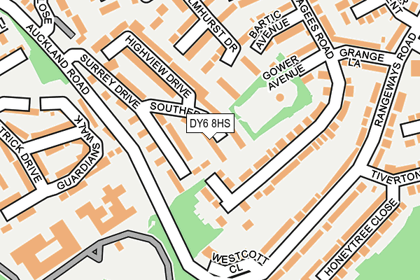 DY6 8HS map - OS OpenMap – Local (Ordnance Survey)