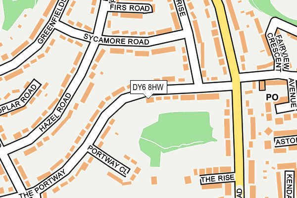 DY6 8HW map - OS OpenMap – Local (Ordnance Survey)