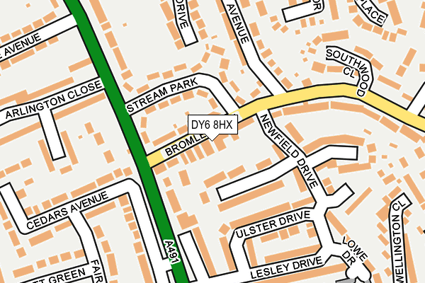 DY6 8HX map - OS OpenMap – Local (Ordnance Survey)