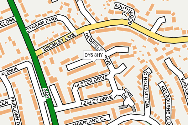 DY6 8HY map - OS OpenMap – Local (Ordnance Survey)