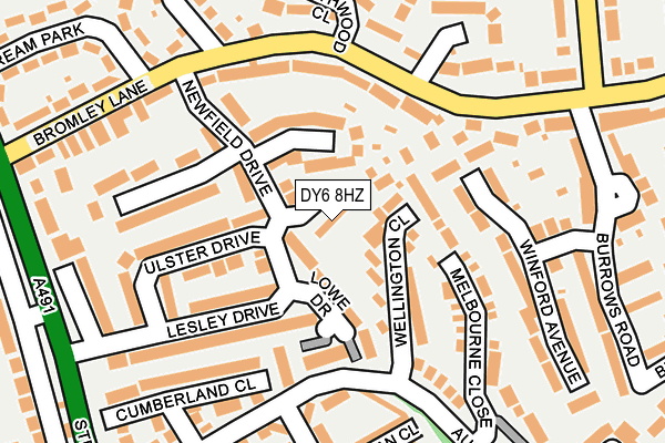 DY6 8HZ map - OS OpenMap – Local (Ordnance Survey)