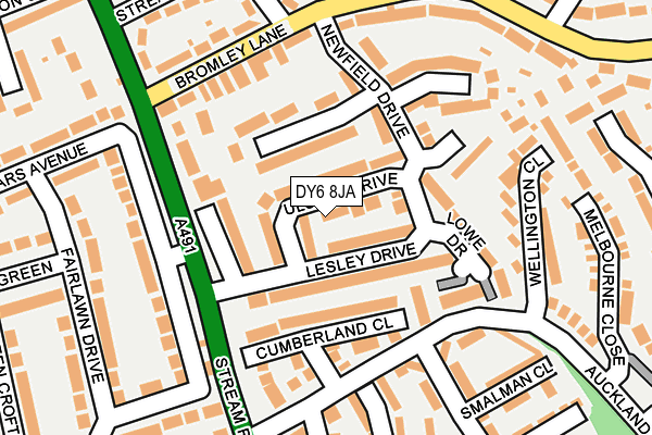 DY6 8JA map - OS OpenMap – Local (Ordnance Survey)
