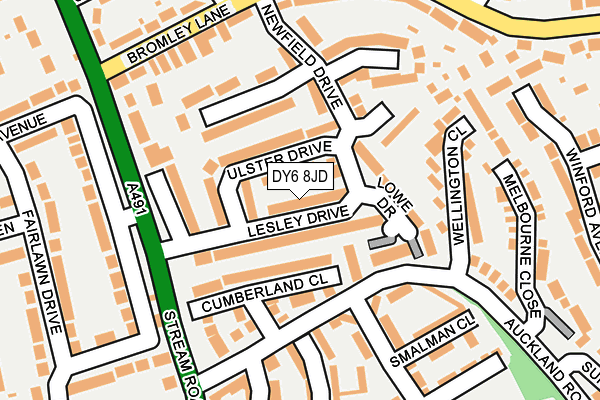 DY6 8JD map - OS OpenMap – Local (Ordnance Survey)