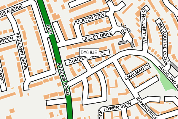 DY6 8JE map - OS OpenMap – Local (Ordnance Survey)