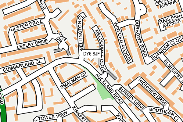 DY6 8JF map - OS OpenMap – Local (Ordnance Survey)