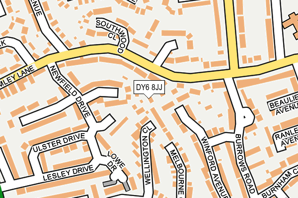 DY6 8JJ map - OS OpenMap – Local (Ordnance Survey)