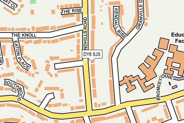 DY6 8JS map - OS OpenMap – Local (Ordnance Survey)