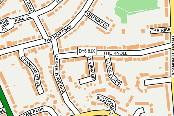 DY6 8JX map - OS OpenMap – Local (Ordnance Survey)