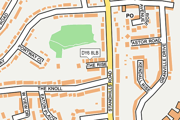 DY6 8LB map - OS OpenMap – Local (Ordnance Survey)