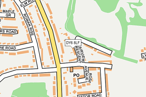 DY6 8LF map - OS OpenMap – Local (Ordnance Survey)