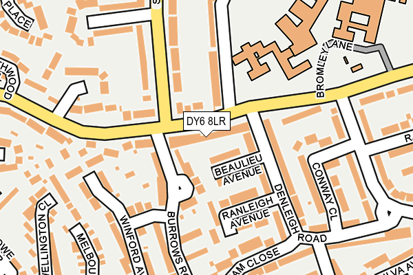 DY6 8LR map - OS OpenMap – Local (Ordnance Survey)