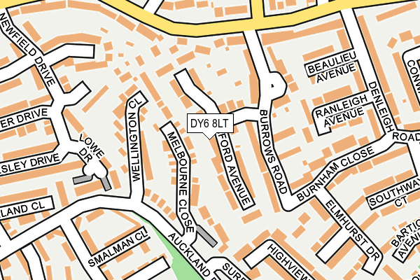 DY6 8LT map - OS OpenMap – Local (Ordnance Survey)