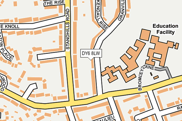 DY6 8LW map - OS OpenMap – Local (Ordnance Survey)