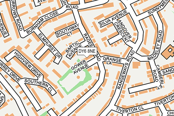 DY6 8NE map - OS OpenMap – Local (Ordnance Survey)
