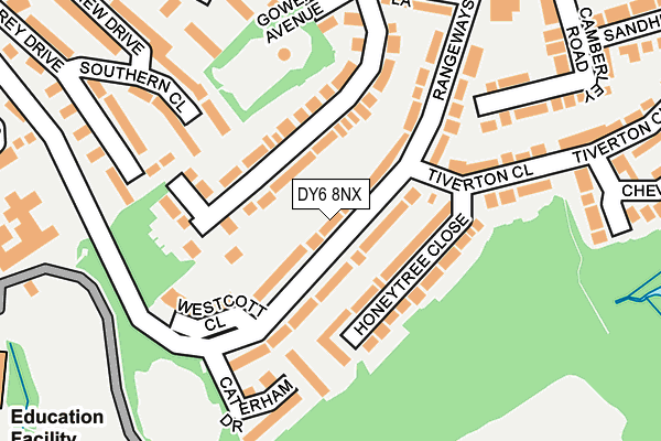 DY6 8NX map - OS OpenMap – Local (Ordnance Survey)