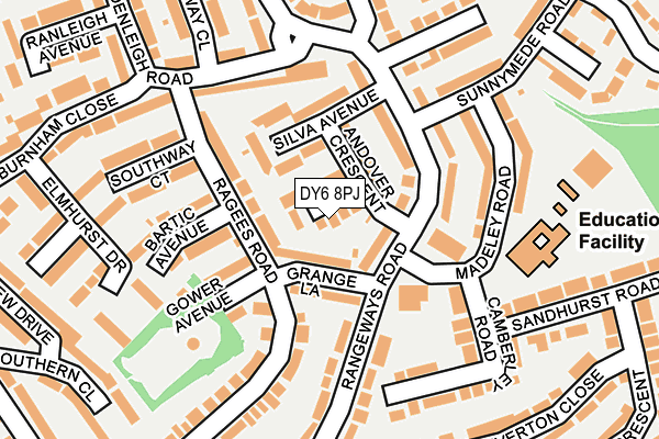 DY6 8PJ map - OS OpenMap – Local (Ordnance Survey)