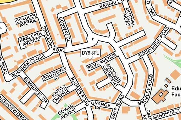 DY6 8PL map - OS OpenMap – Local (Ordnance Survey)