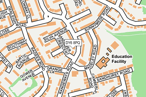 DY6 8PQ map - OS OpenMap – Local (Ordnance Survey)