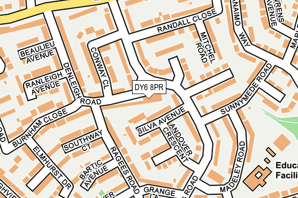 DY6 8PR map - OS OpenMap – Local (Ordnance Survey)