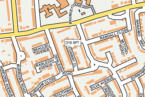 DY6 8PT map - OS OpenMap – Local (Ordnance Survey)