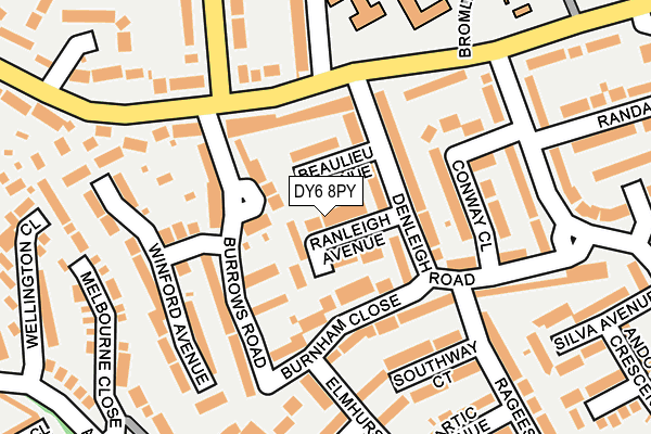 DY6 8PY map - OS OpenMap – Local (Ordnance Survey)