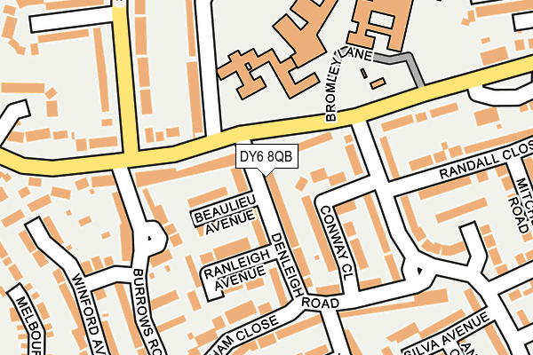 DY6 8QB map - OS OpenMap – Local (Ordnance Survey)