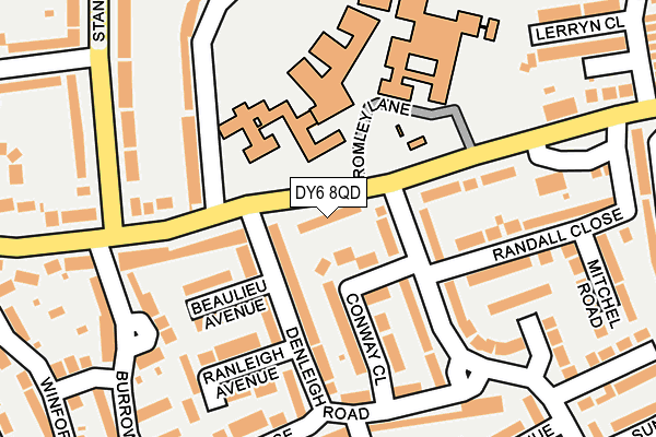 DY6 8QD map - OS OpenMap – Local (Ordnance Survey)
