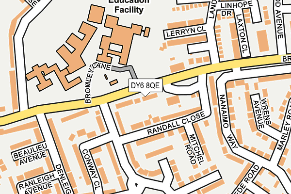 DY6 8QE map - OS OpenMap – Local (Ordnance Survey)