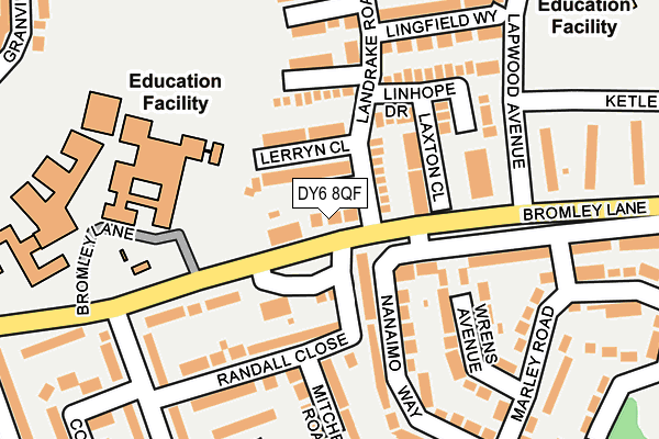 DY6 8QF map - OS OpenMap – Local (Ordnance Survey)