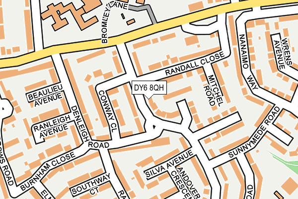 DY6 8QH map - OS OpenMap – Local (Ordnance Survey)