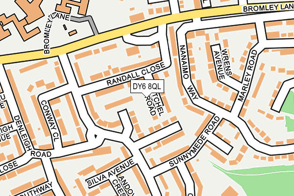 DY6 8QL map - OS OpenMap – Local (Ordnance Survey)