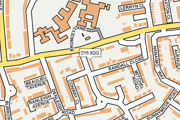 DY6 8QQ map - OS OpenMap – Local (Ordnance Survey)