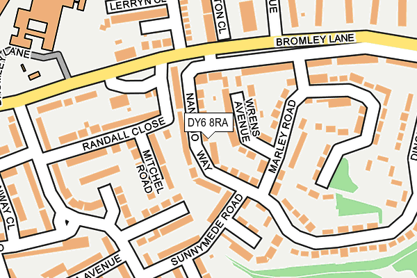 DY6 8RA map - OS OpenMap – Local (Ordnance Survey)