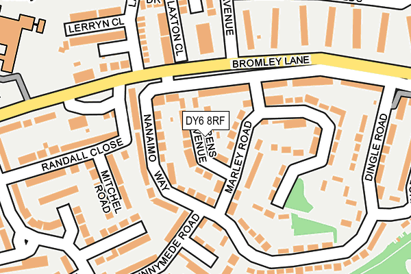 DY6 8RF map - OS OpenMap – Local (Ordnance Survey)