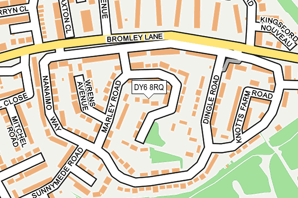DY6 8RQ map - OS OpenMap – Local (Ordnance Survey)