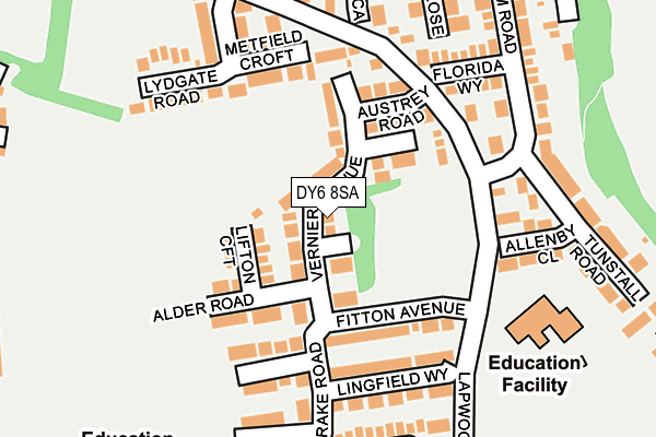 DY6 8SA map - OS OpenMap – Local (Ordnance Survey)