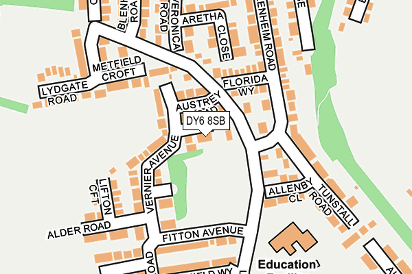 DY6 8SB map - OS OpenMap – Local (Ordnance Survey)